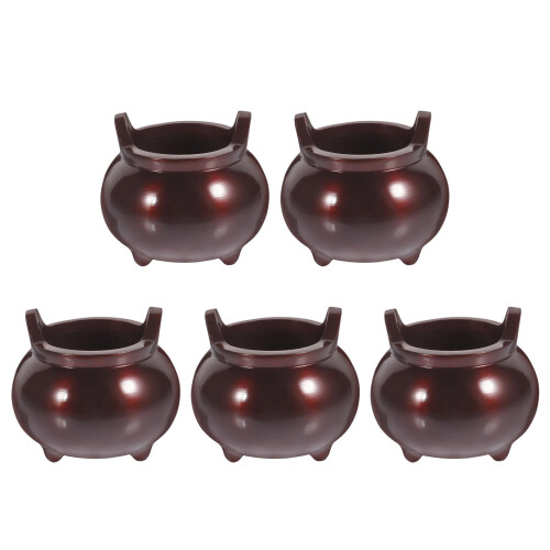 5Sets Dunkelroter Messing Räucherstäbchenhalter Für Zuhause 1