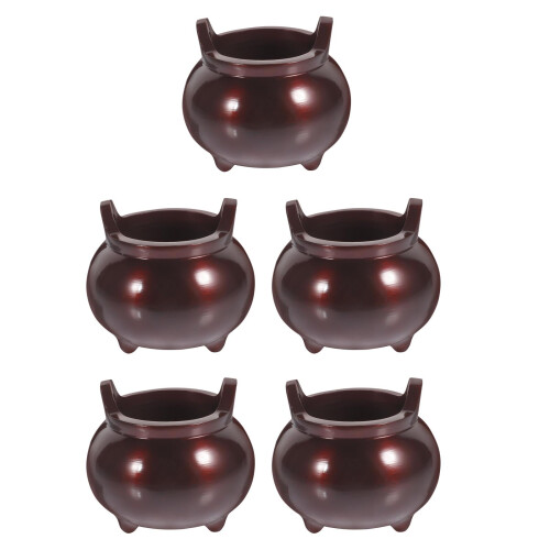 5Sets Dunkelroter Messing Räucherstäbchenhalter Für Zuhause 2