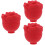 3Pcs Mini Red Silicone Mold for Eye and Face Massage 8