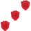 3Pcs Mini Red Silicone Mold for Eye and Face Massage 7