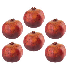 6Stk Täuschend Echte Granatäpfel Aus Robustem Rot