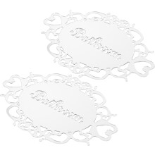 8Stk Selbstklebende Badezimmer Schilder Silber Für Hausgebrauch