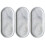3Stk Keramik Serviertablett Oval Hellgrau Für Und Snacks 5