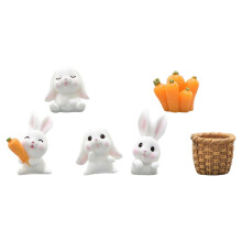 4Sets Kleine Hasenfiguren Aus Resin Wohnzimmer Deko