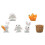 4Sets Kleine Hasenfiguren Aus Resin Wohnzimmer Deko 1