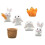 4Sets Kleine Hasenfiguren Aus Resin Wohnzimmer Deko 2