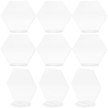 40Sets Tischkarten Klar Hexagonal Robust Für Hochzeit Und Party