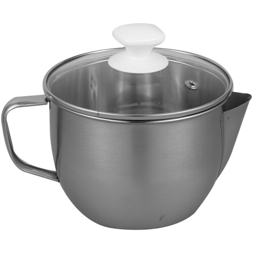 2Stk Küchenölabscheider , Ölfilter Topf Mit Griff Silber