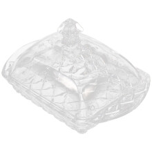 2 Sets Glass Covered Butter Dish With Lid