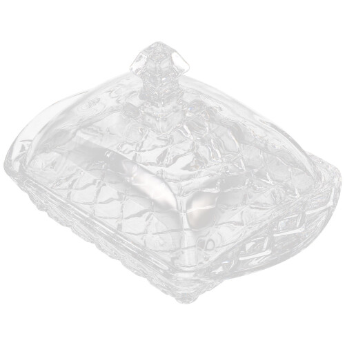 2 Sets Glass Covered Butter Dish With Lid