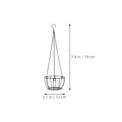 2Stück Metall Hängeampel Eisen – Außen Blumentopfhalter 2