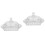2 Sets Glass Covered Butter Dish With Lid 4