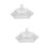 2 Sets Glass Covered Butter Dish With Lid 7