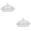 2 Sets Glass Covered Butter Dish With Lid 6