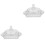 2 Sets Glass Covered Butter Dish With Lid 3