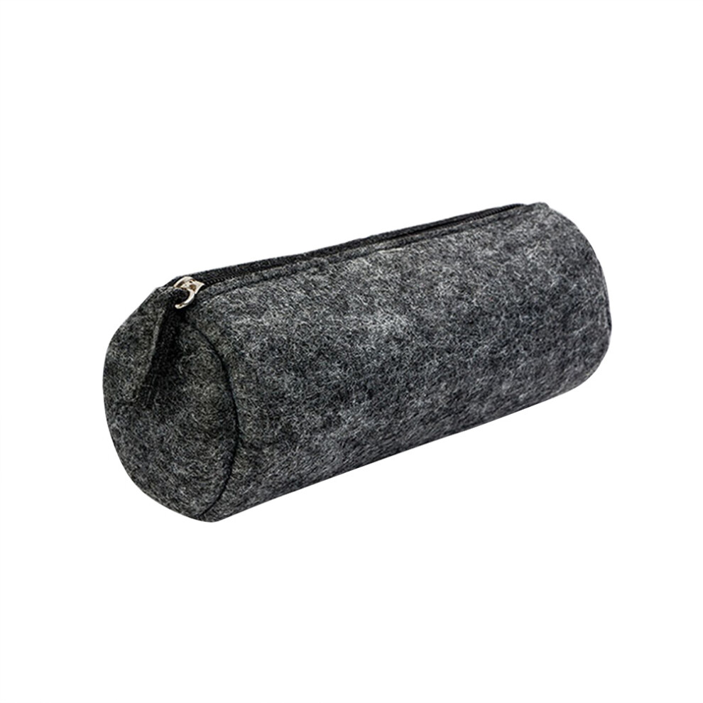 Totority Round Felt Pencil Case Stationery Storage Cosmetic Pouch