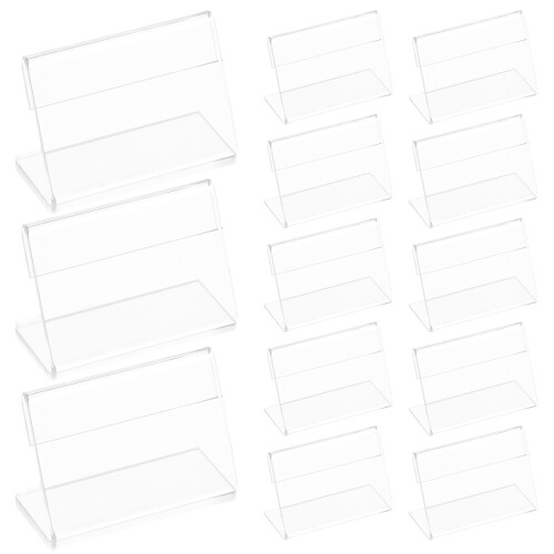 75 Pcs Acrylic Horizontal Price Display Holders For Table
