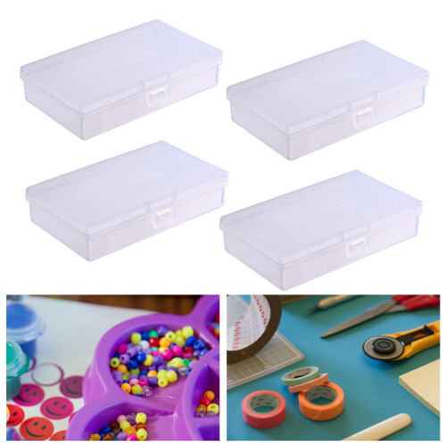 6Pcs Clear Plastic Containers with Lids Storage Boxes for Home 2