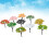 10Pcs Landscape Model Flower Trees Green Scenery Tree 6