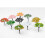 10Pcs Landscape Model Flower Trees Green Scenery Tree 4
