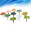 10Pcs Landscape Model Flower Trees Green Scenery Tree 7