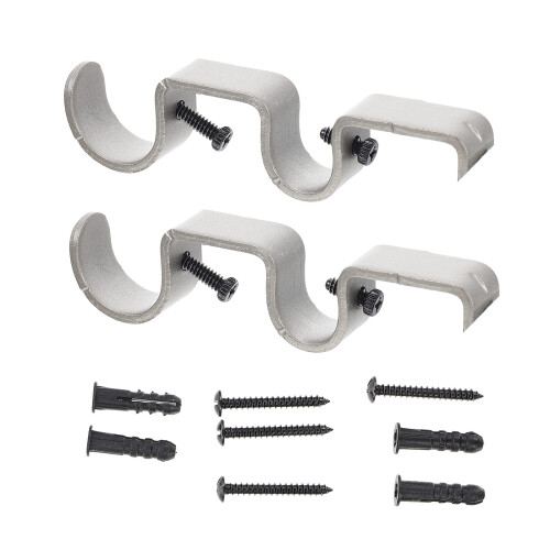 4 Sets Wall Mount Curtain Rod Bracket Holder Towel Rack
