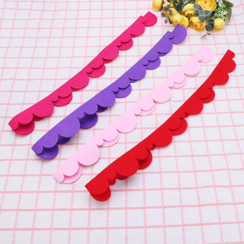 4 Pcs Blackboard Border Strip Three-Dimensional Lace Wavy Border Trim 2