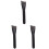 3 Pcs Bright Black Wooden Handle Makeup Brush Set For Foundation 2