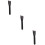 3 Pcs Bright Black Wooden Handle Makeup Brush Set For Foundation 3