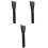 3 Pcs Bright Black Wooden Handle Makeup Brush Set For Foundation 4