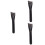 3 Pcs Bright Black Wooden Handle Makeup Brush Set For Foundation 7