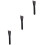 3 Pcs Bright Black Wooden Handle Makeup Brush Set For Foundation 6