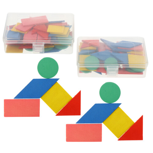 6 Sets Wooden Creative Geometry Puzzle Game For Kids