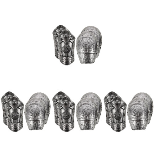4Sets Silberne Plastik Für Kinder Cosplay Arme Schultern 2