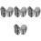 4Sets Silberne Plastik Für Kinder Cosplay Arme Schultern 4