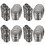 4Sets Silberne Plastik Für Kinder Cosplay Arme Schultern 6