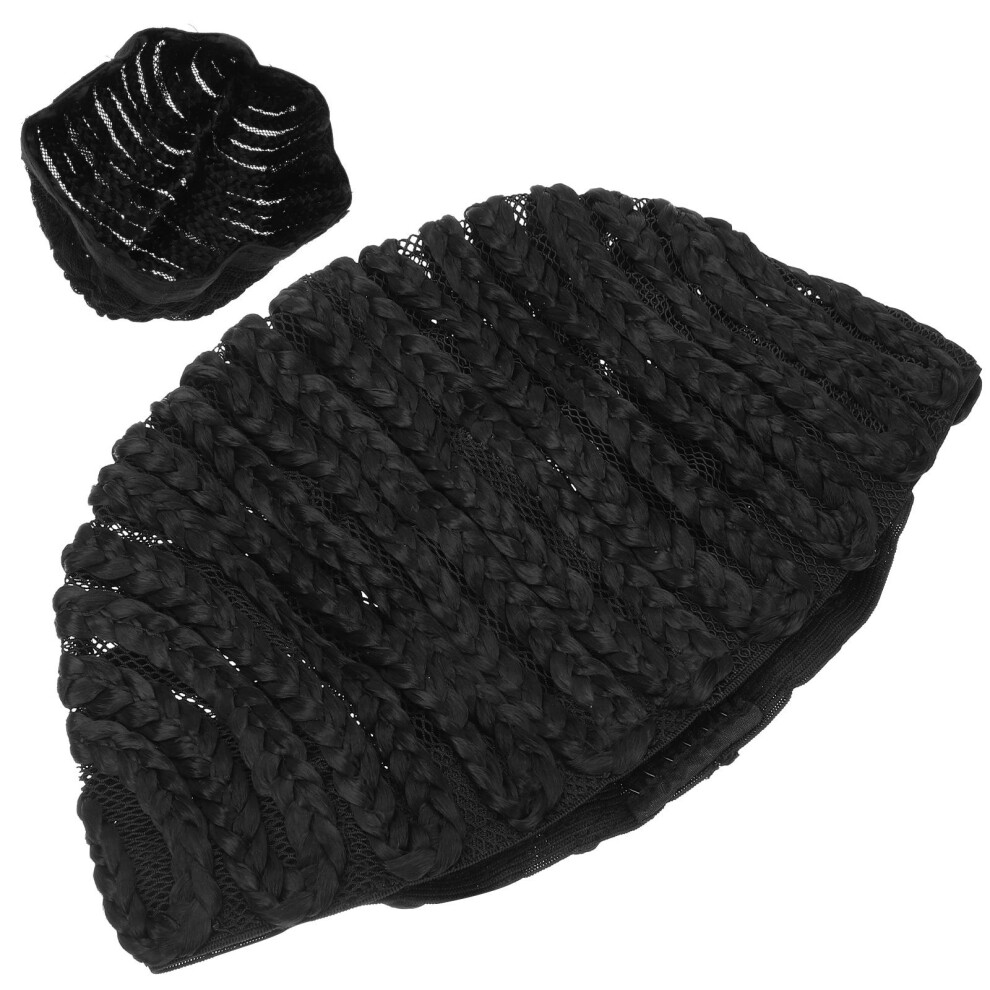 Vaguelly Unisex Black 5Pcs Crochet Braids Synthetic Wig For Women Events