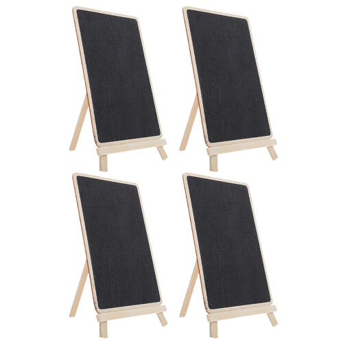 20 Pcs Desktop Message Chalkboard Wooden Freestanding Mini Blackboard