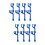 8 Pcs 2 Sets Plastic Storage Rod Pool Cleaning Hanging Rod 8