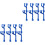 8 Pcs 2 Sets Plastic Storage Rod Pool Cleaning Hanging Rod 4