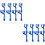 8 Pcs 2 Sets Plastic Storage Rod Pool Cleaning Hanging Rod 7