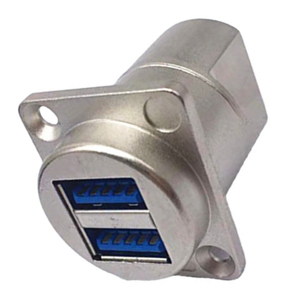 Usb 3.0 Dual A Port Female To Female Coupler Socket D Panel Mount Connector 5041369031613