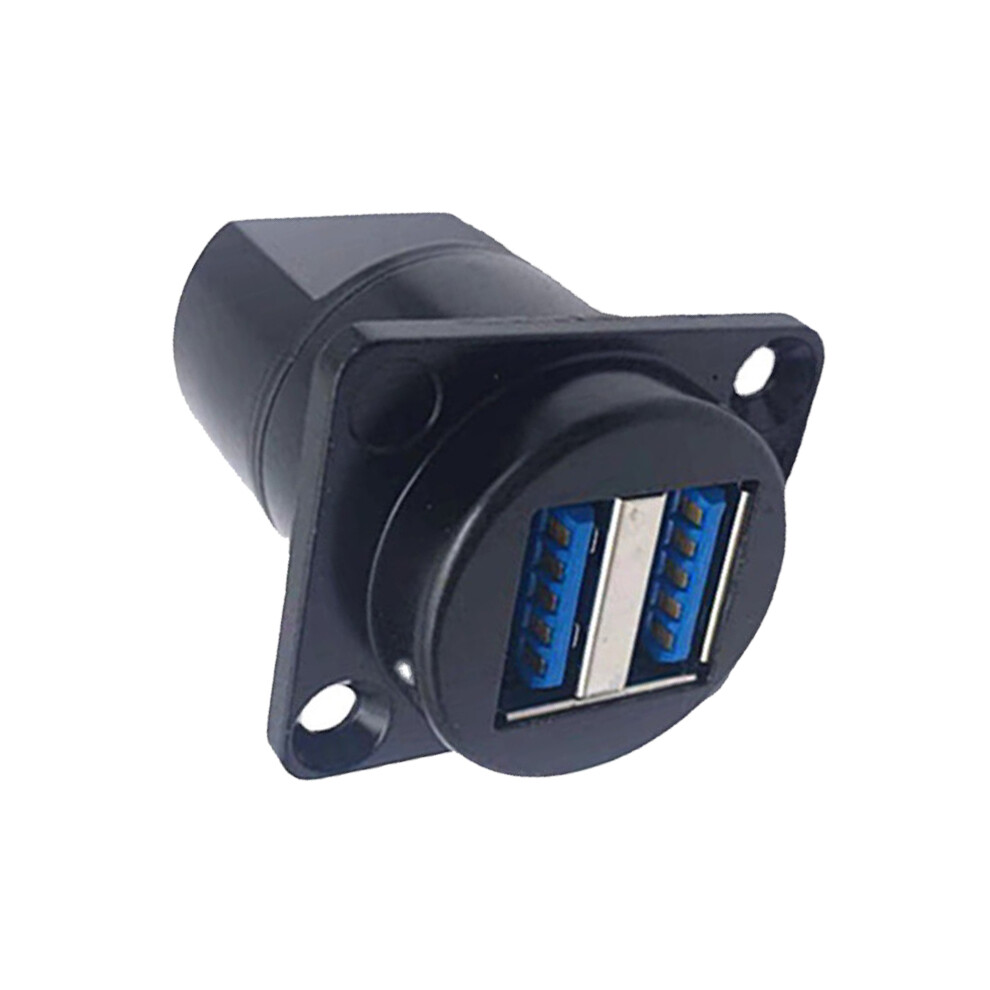 Usb 3.0 Dual A Port Female Panel Mount Socket, Black Case 4361369031668