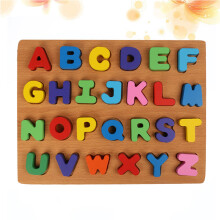 2 Piezas Tablero Madera 26 Letras Mayúsculas Bloques Sensoriales