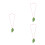 3Pièces Ocarina Vent 6 Trous Céramique Vert Forme Conque 2