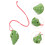 3Pièces Ocarina Vent 6 Trous Céramique Vert Forme Conque 9
