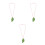 3Pièces Ocarina Vent 6 Trous Céramique Vert Forme Conque 7