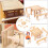 2 Sets Wood Model Assembly Table And Chairs DIY Building Kit 11