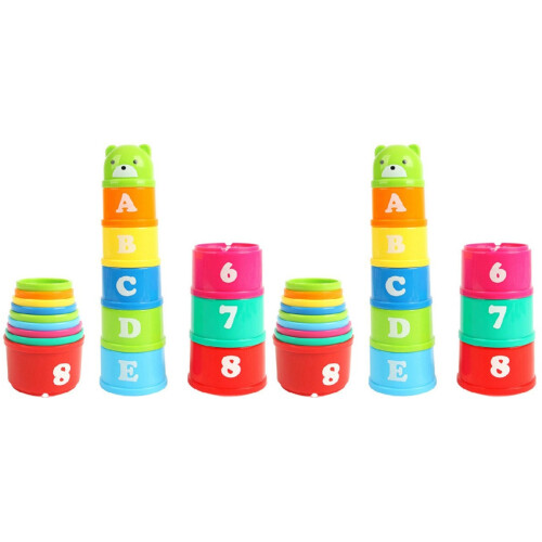 2Pcs Stacking Cups Baby Learning Toys For Children 1