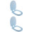 2Ud Asiento De Inodoro Espuma Azul Celeste Durable Para En Casa 7
